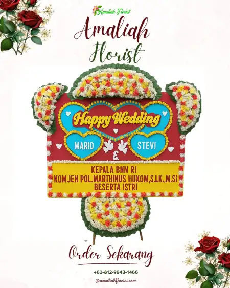 Papan Bunga Pernikahan Rogodono